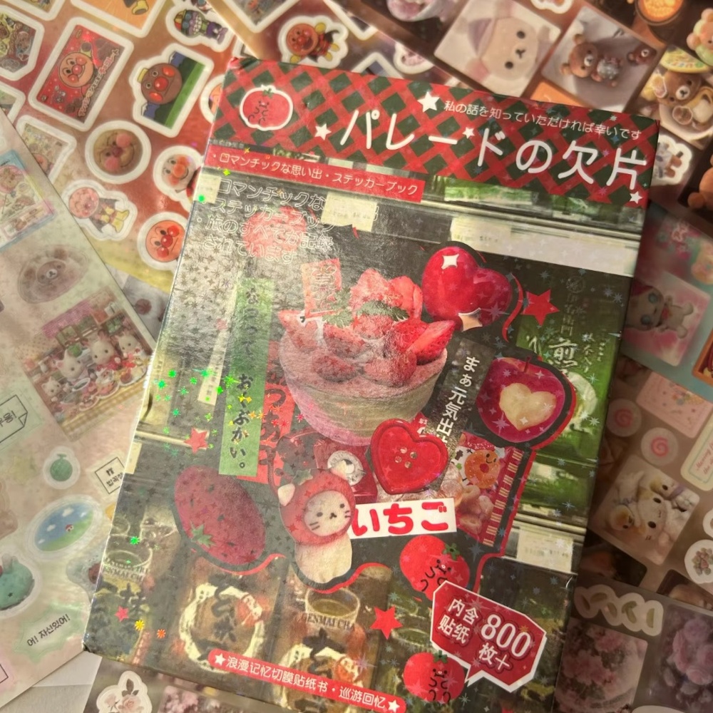 45 pages/sheets sticker book for scrapbooking, decorative stickers harajuku